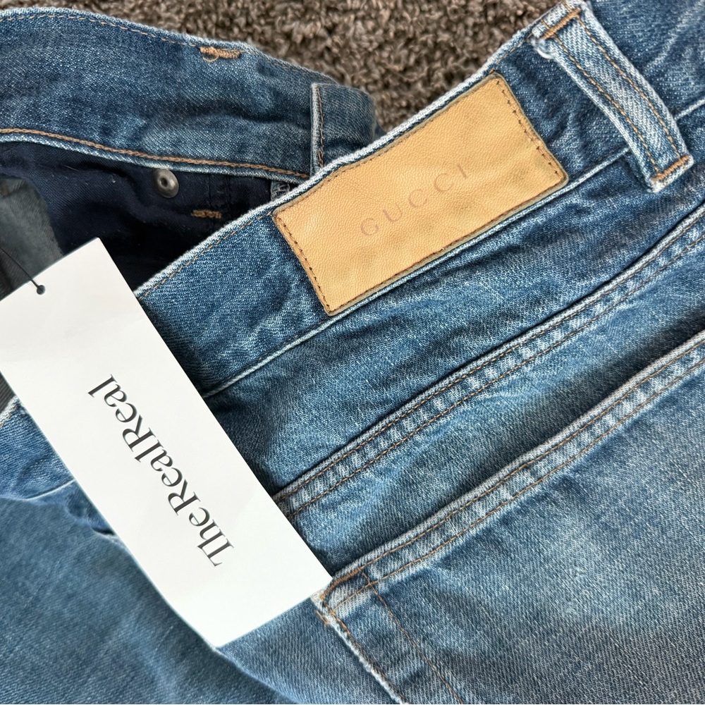 Gucci Men's Blue Straight Jeans - Picture 6 of 7